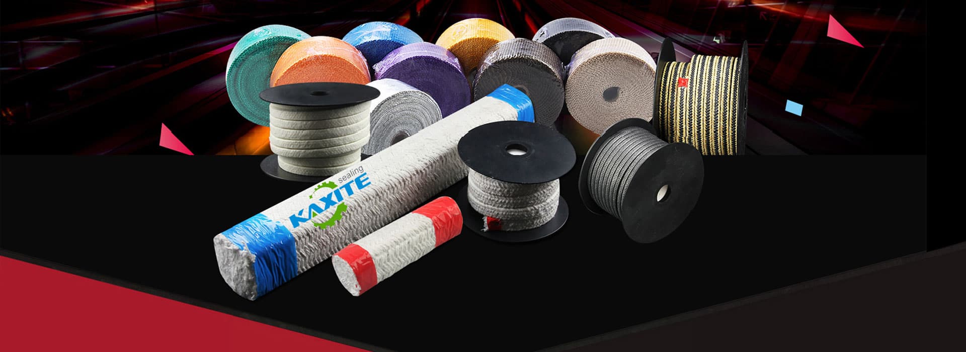بسته بندی گرافیت بافته شده و PTFE برای آب بندی ساقه سوپاپ